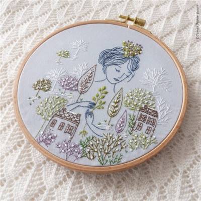 WINTER QUEEN - KIT BRODERIE 21X21CM - TAMBOUR NON INCLUS - TAMAR NY