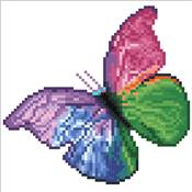 KIT BRODERIE DIAMANT - PINK BUTTERFLY