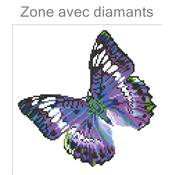 KIT BRODERIE DIAMANT - PAPILLON MAUVE 