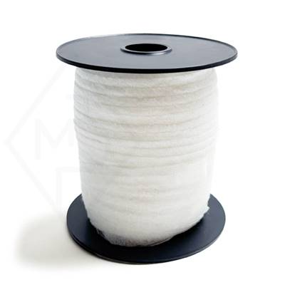 DROIT-FIL COTON THERMOCOLLANT 10MM -BOBINE DE 50M - BLANC - TEXTICAP