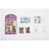 KIT BIG DOTZ 2 STICKERS CHIOT CHATON - QUICK DOTZ BRODERIE DIAMANT