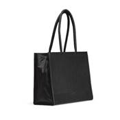 SHOPPER EN CUIR AVEC PORTEFEUILLE AMOVIBLE MUUD - BINA XL - NOIR