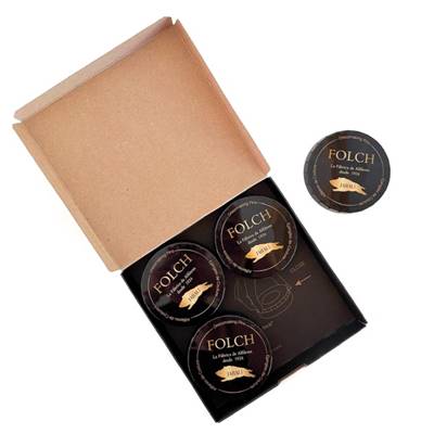 COFFRET 4 BOITES 25G - EPINGLES COUTURE N°8 TISSU LEGER MOYEN - FOLCH