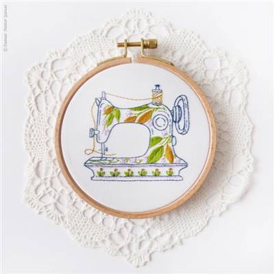 THE BLUE ROSE - KIT BRODERIE 16X16CM - TAMBOUR NON INCLUS - TAMAR NY