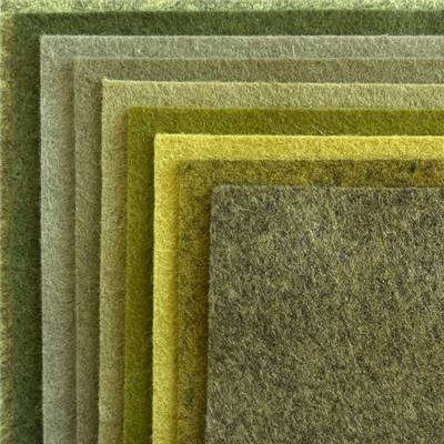 PACK EMERAUDE - 9 COLORIS DE FEUTRINE 15x15cm EN CAMAIEUX