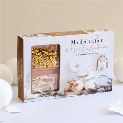 COFFRET MA DECORATION DE NOEL EN FEUTRINE - 4 PROJETS DIY 