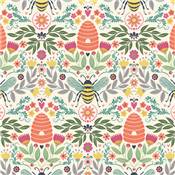 TISSU DASHWOOD STUDIO - WHAT'S THE BUZZ 2594 - COTON - 110 CM