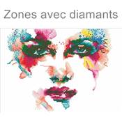 KIT BRODERIE DIAMANT - VISAGE DE FEMME ARC-EN-CIEL