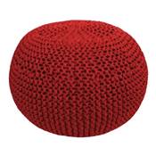 KIT POUF AU TRICOT ET AU CROCHET HOOOKED - BORDEAUX