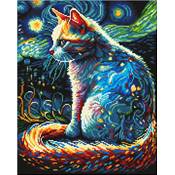 KIT BRODERIE DIAMANT - STARRY NIGHT CAT