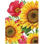 KIT BRODERIE DIAMANT - POPPIES SUNFLOWERS