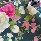 TISSU JAPONAIS NAKA FABRICS - 1400-D - 100% COTON SATINE - 110 CM