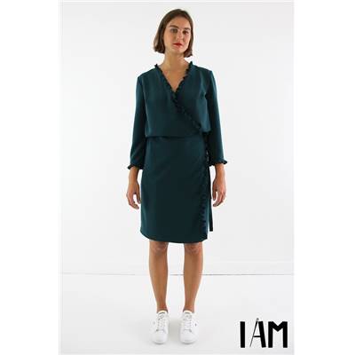 PATRON COUTURE FEMME - I AM PERLE - ROBE PORTEFEUILLE - 36/46