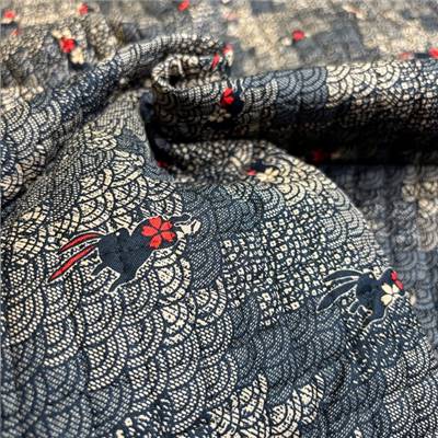 TISSU MATELASSE KURENAI 33780-32A - COTON-POLYESTER  - 110 CM 