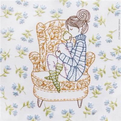 TAKING MY TIME - KIT BRODERIE 21X21CM - TAMBOUR NON INCLUS - TAMAR NY