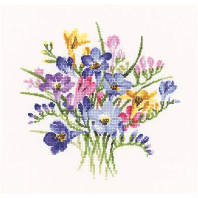 KIT POINT DE CROIX FREESIA POSY (A)  