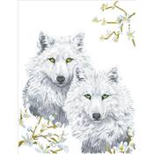 KIT BRODERIE DIAMANT - LES LOUPS DE L'HIVER