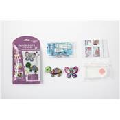 KIT BIG DOTZ 2 STICKERS PAPILLON TORTUE - QUICK DOTZ BRODERIE DIAMANT