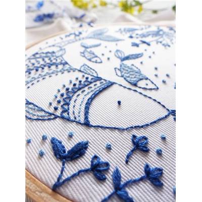 OCEAN PRINCESS - KIT BRODERIE 21X21CM - TAMBOUR NON INCLUS - TAMAR NY